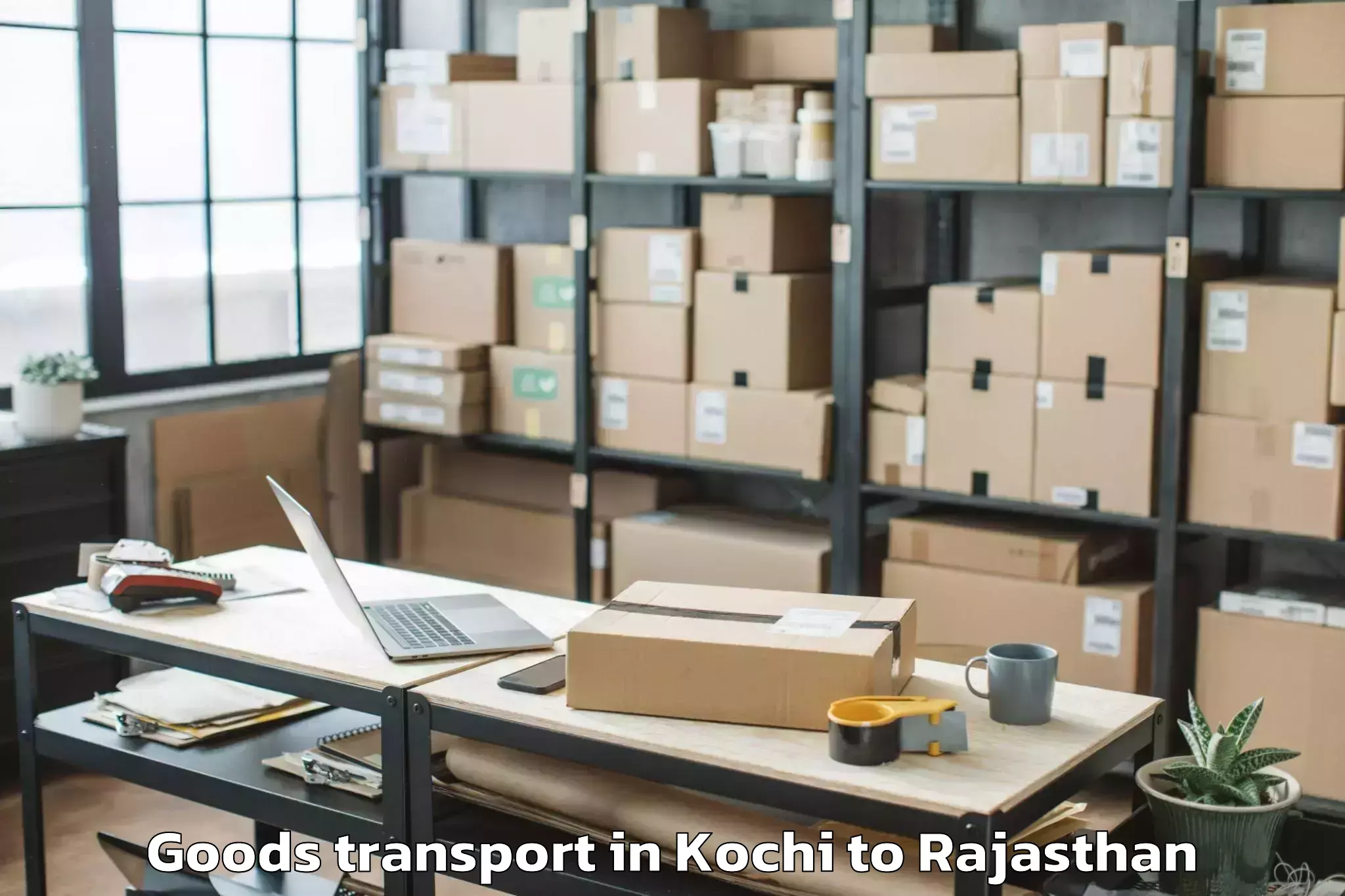 Trusted Kochi to Pindwara Goods Transport